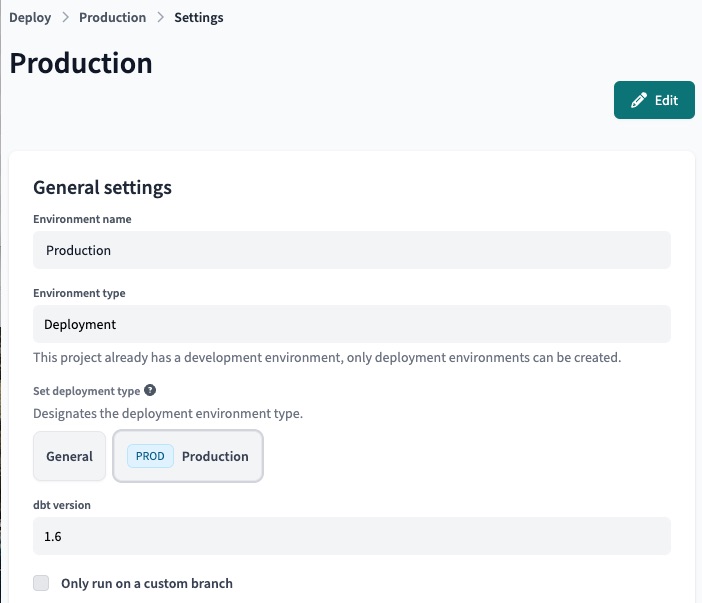 Set your production environment as the default environment in your Environment Settings